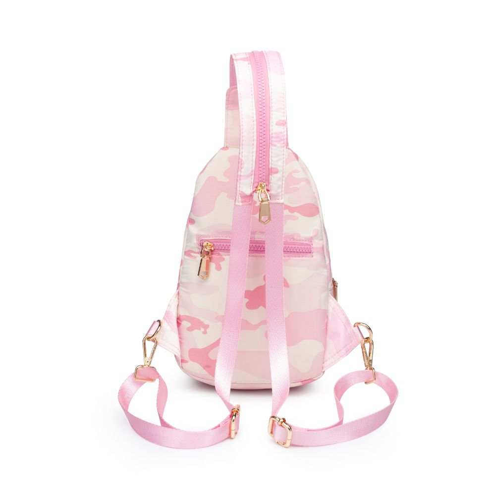 Sol and Selene On The Run Sling Backpack 841764105972 View 7 | Pink Camo
