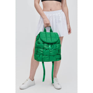 Woman wearing Kelly Green Sol and Selene Perception Backpack 841764107952 View 3 | Kelly Green