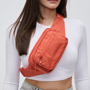 Woman wearing Orange Sol and Selene Hip Hugger Belt Bag 841764108287 View 4 | Orange