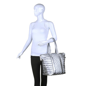 Urban Expressions Metropolitan Women : Handbags : Tote 841764102506 | Silver