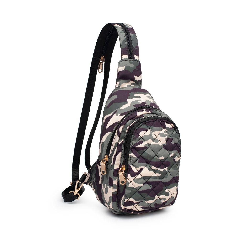 Sol and Selene On The Run Sling Backpack 841764105965 View 6 | Green Camo