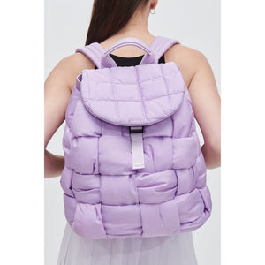 Woman wearing Lilac Sol and Selene Perception Backpack 841764107969 View 1 | Lilac