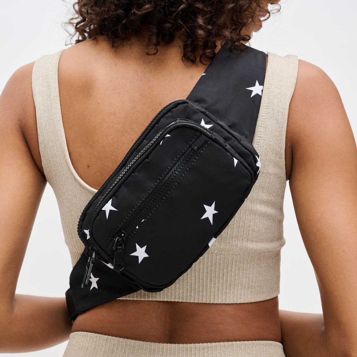 Woman wearing Black Star Sol and Selene Hip Hugger Belt Bag 841764103947 View 1 | Black Star