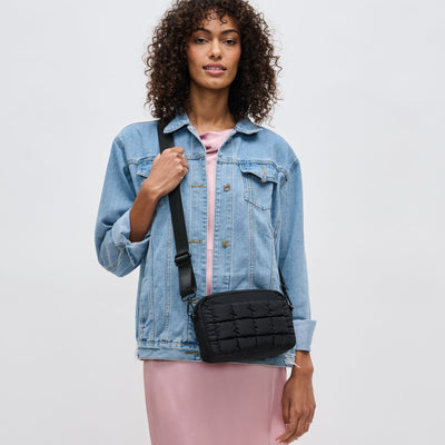 Woman wearing Black Sol and Selene Inspiration - Quilted Nylon Crossbody 841764108379 View 1 | Black