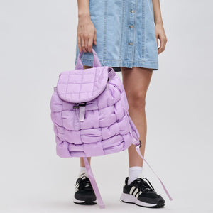 Woman wearing Lilac Sol and Selene Perception Backpack 841764107969 View 4 | Lilac