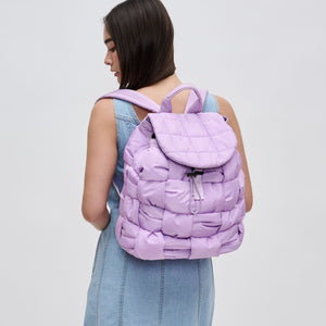 Woman wearing Lilac Sol and Selene Perception Backpack 841764107969 View 2 | Lilac