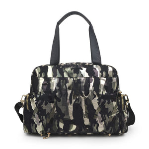 Urban Expressions Streetside Women : Handbags : Satchel 841764105330 | Green Metallic Camo