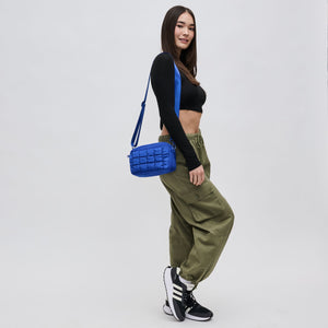 Woman wearing Cobalt Sol and Selene Inspiration - Quilted Nylon Crossbody 841764108409 View 3 | Cobalt