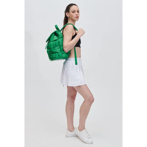 Woman wearing Kelly Green Sol and Selene Perception Backpack 841764107952 View 4 | Kelly Green