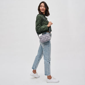Woman wearing Carbon Sol and Selene Inspiration - Woven Nylon Crossbody 841764107594 View 3 | Carbon