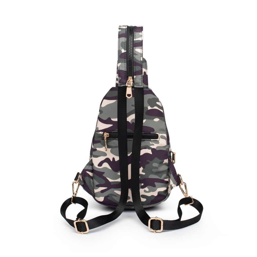 Sol and Selene On The Run Sling Backpack 841764105965 View 7 | Green Camo
